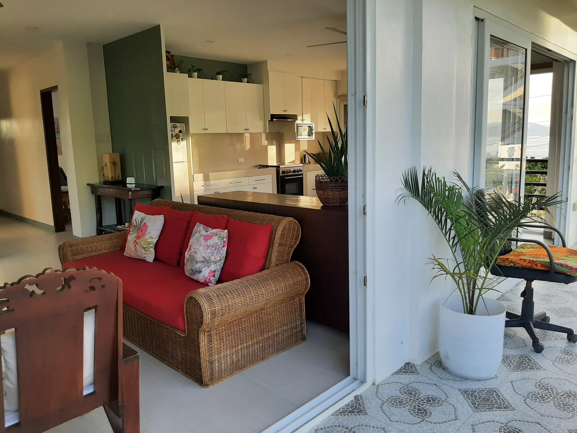 Living room with couch at Rosalia's Place