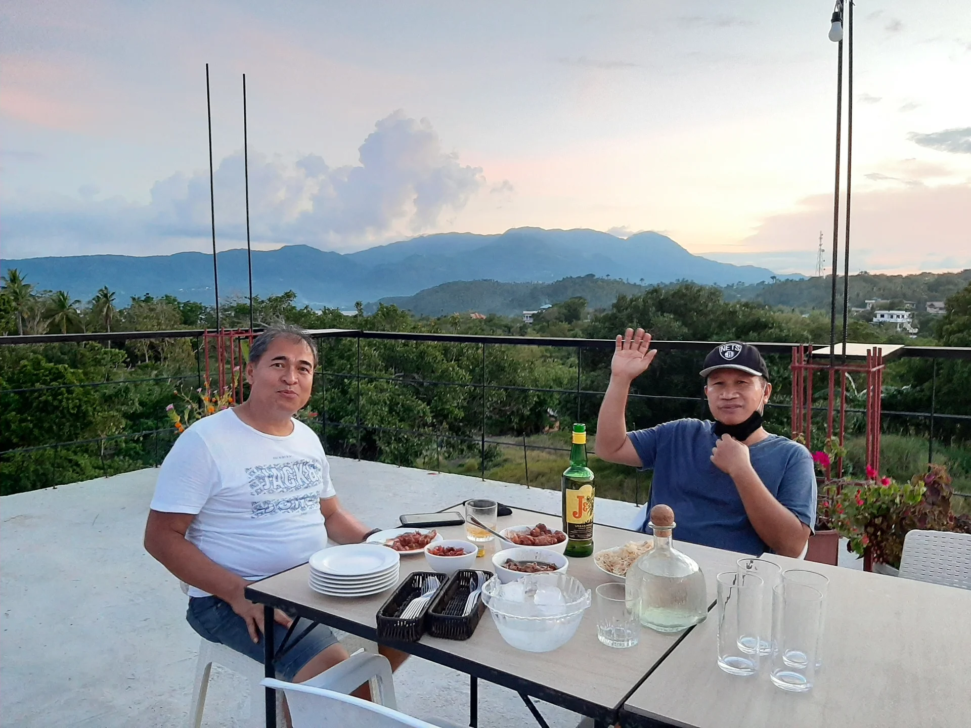 Evening view from rooftop of Rosalia's Place